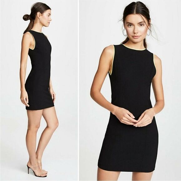 Alice + Olivia Dresses & Skirts - Alice + Olivia Colin Sheath Dress Women Size 6 Black Neon Trim Mini Capsule